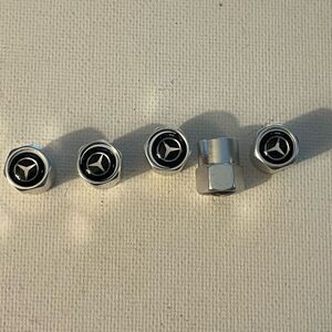 Mercedes Benz valve Stem caps in Silver set of 5 NWT